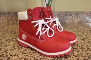 Timberland Women's Original Red Ankle Boots Size (1400